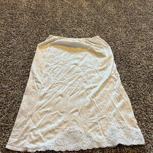 Chic White Skirt with Lace Detail
